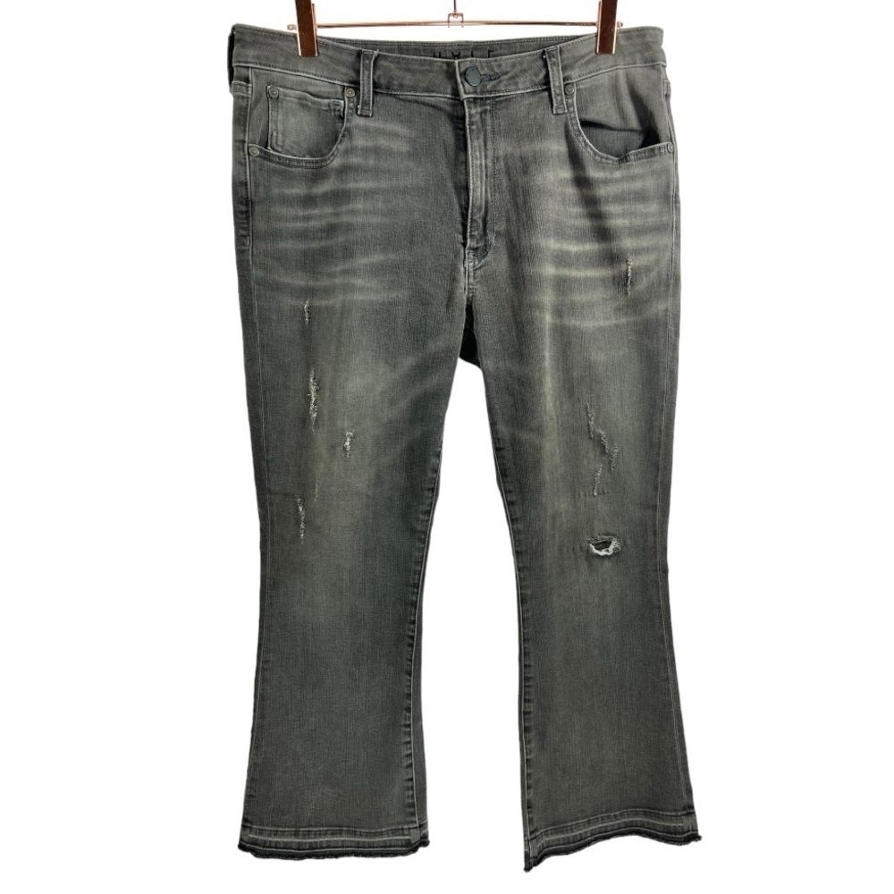 HALE Lily Stunner Mid Rise Cropped Skinny Jean‎ Black 32